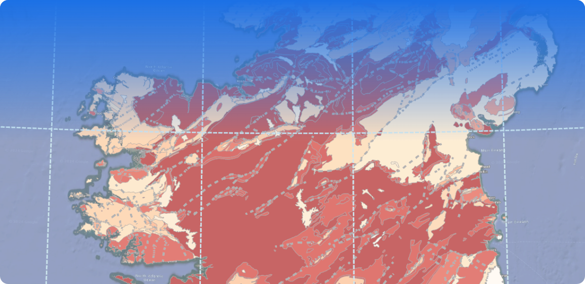 This image displays the interface of MapGenerator, a tool for drawing professional geological maps.